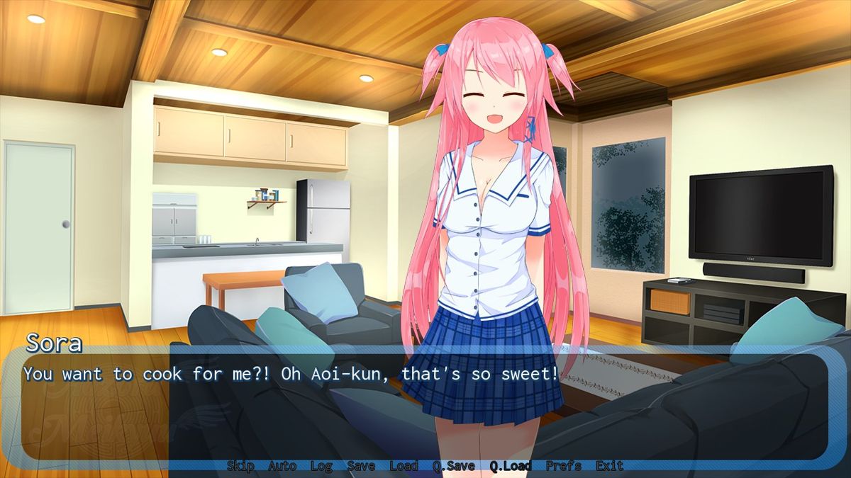 Aozora Meikyuu (Windows) screenshot: That made her happy