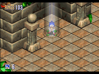 Sonic 3D Blast (Windows) screenshot: Ending the first level