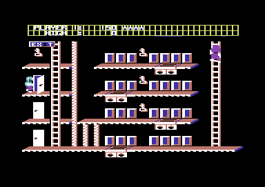 Beer Belly Burt's Brew Biz (Commodore 64) screenshot: Keys Galore