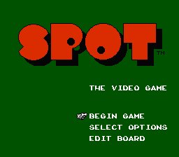 Spot (NES) screenshot: Title screen