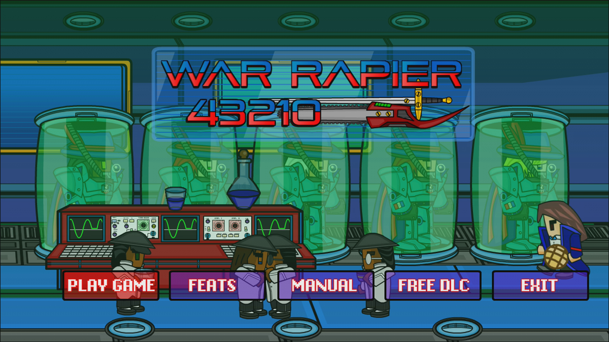 War Rapier 43210 (Xbox 360) screenshot: Main menu (Trial version)