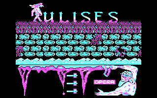 Ulises (DOS) screenshot: Title screen (CGA)