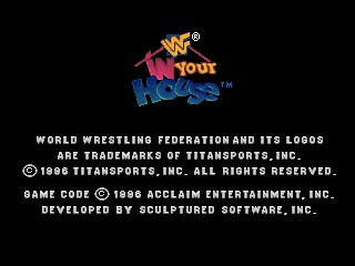 WWF in Your House (DOS) screenshot: Title screen