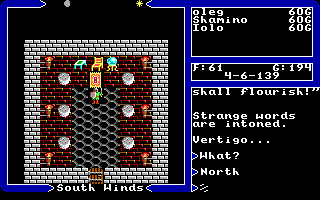 Ultima V: Warriors of Destiny (DOS) screenshot: The throne room looks so deserted without its rightful owner!