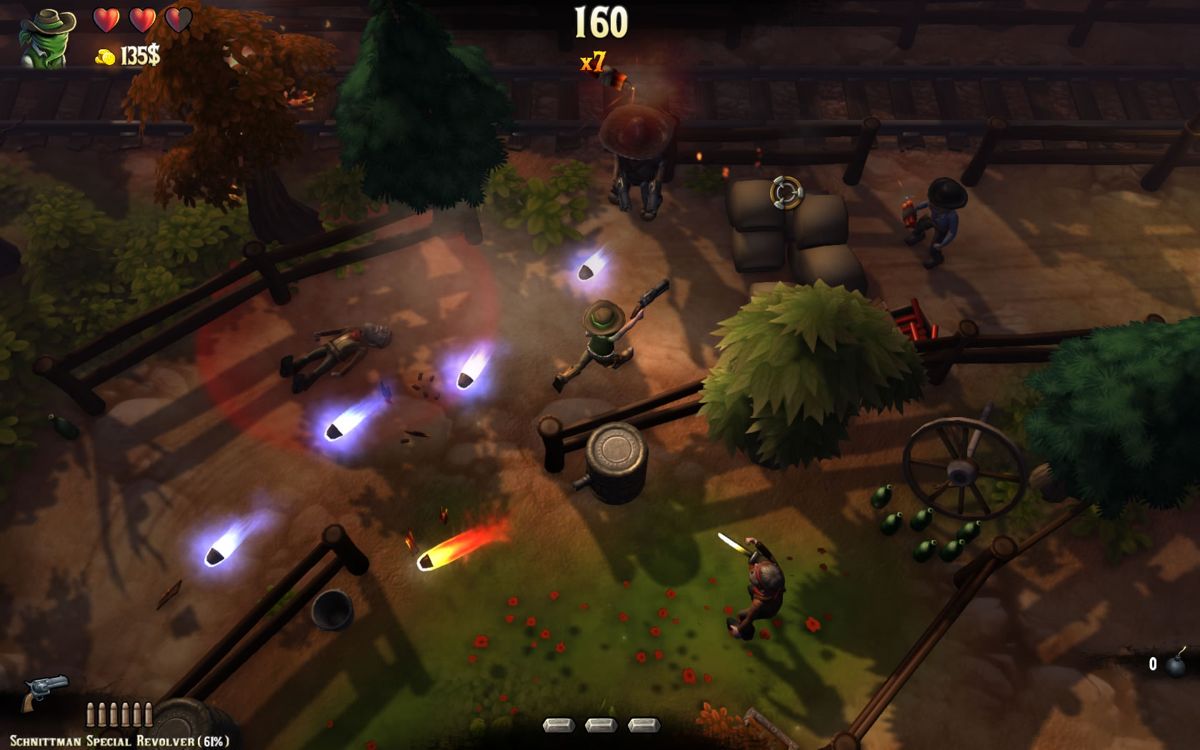 Wild Frontera (Windows) screenshot: Dodging bullets and dynamite.