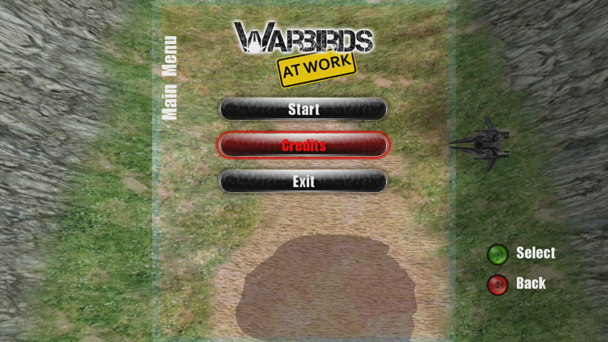 Warbirds at Work (Xbox 360) screenshot: Main menu (Trial version)