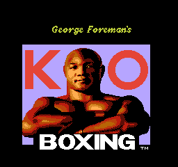 George Foreman's KO Boxing (NES) screenshot: Title screen