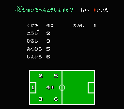 Nintendo World Cup (NES) screenshot: Some strategy...