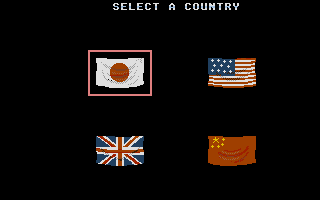 Street Fighter (Atari ST) screenshot: Select a country.