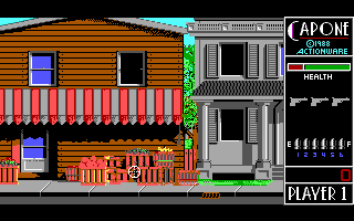 Capone (DOS) screenshot: The starting position is quiet (EGA).