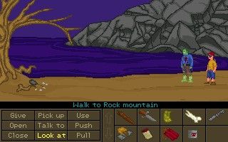 Pirate Fry 3: The Isle of the Dead (Windows) screenshot: The ghost who woke you up is someone encountered in the first game