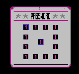 George Foreman's KO Boxing (NES) screenshot: Password screen