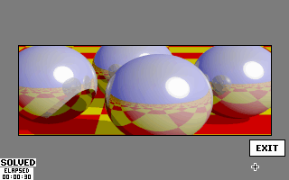 FlixMix (DOS) screenshot: "Spherical Aberration" assembled