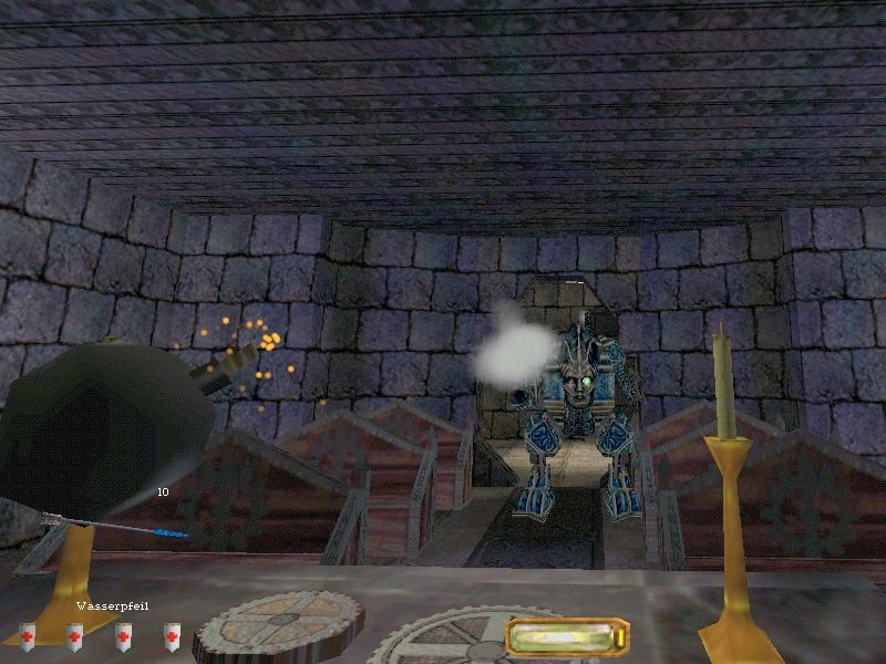 Thief II: The Metal Age (Windows) screenshot: The mechanical enemies throw bombs at you