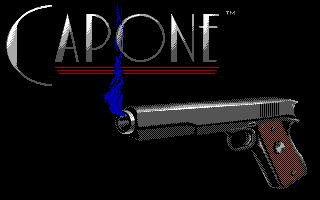 Capone (DOS) screenshot: Title screen (EGA)
