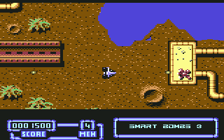 Marauder (Commodore 64) screenshot: I blew up an enemy.