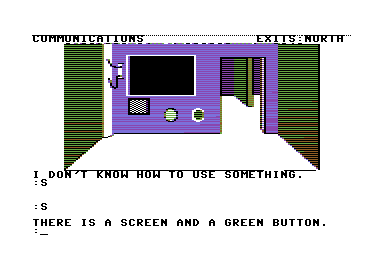 Gruds in Space (Commodore 64) screenshot: Comms screen