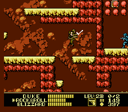 G.I. Joe: A Real American Hero (NES) screenshot: There's a check mark indicating where a bomb is to be placed