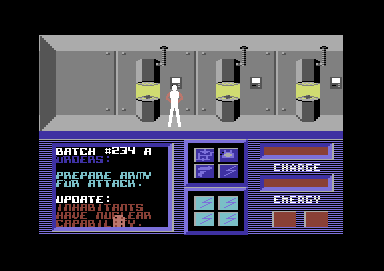 Android Control (Commodore 64) screenshot: All the creatures have nuclear capabilities