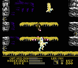 G.I. Joe: A Real American Hero (NES) screenshot: The boss at the end of the level 4 escape mission -- Voltar