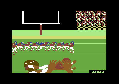 GFL Championship Football (Commodore 64) screenshot: That'll be incomplete