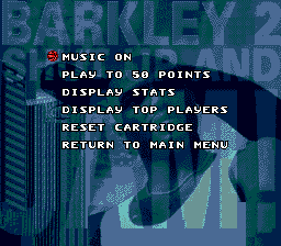 Barkley: Shut Up and Jam 2 (Genesis) screenshot: Options