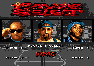 Barkley: Shut Up and Jam 2 (Genesis) screenshot: Select team members