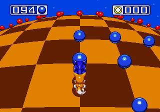 Sonic the Hedgehog 3 (Genesis) screenshot: Turn the balls red bonus level