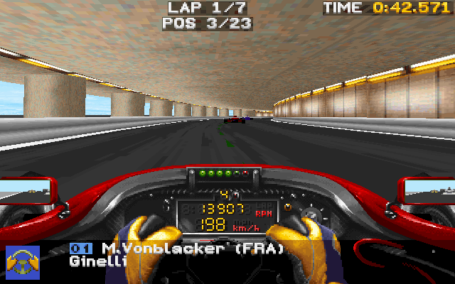 Screenshot of Prost Grand Prix 1998 (DOS, 1998) - MobyGames