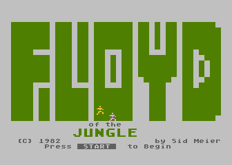 Floyd of the Jungle (Atari 8-bit) screenshot: Title Screen