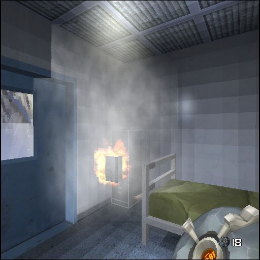TimeSplitters 2 (PlayStation 2) screenshot: One of the objectives is to destroy files as we explore the compound. This can be done with mines