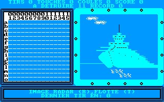 Pearl Harbour (Amstrad CPC) screenshot: Battlefield at the start...