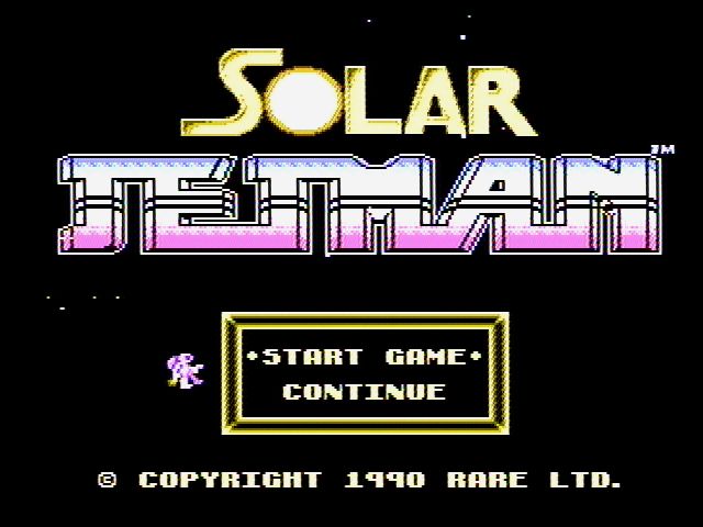 Solar Jetman: Hunt for the Golden Warpship (NES) screenshot: Title screen