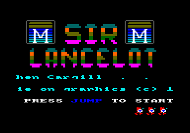 Sir Lancelot (Amstrad CPC) screenshot: Title screen