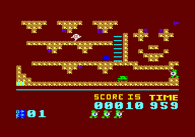 Sir Lancelot (Amstrad CPC) screenshot: Not sure what a tank's doing here