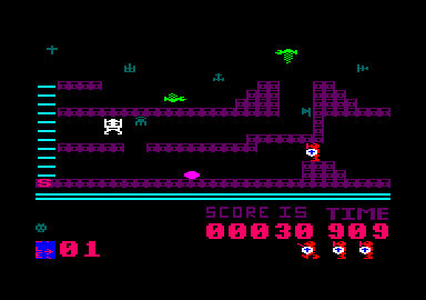 Sir Lancelot (Amstrad CPC) screenshot: Jumping the ball is the first task