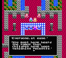 Dragon Warrior IV (NES) screenshot: The kings explains the situation