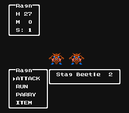 Dragon Warrior IV (NES) screenshot: Battle. No scenery...