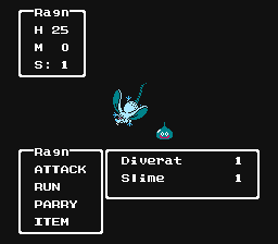 Dragon Warrior IV (NES) screenshot: Fighting two different critters at the same time