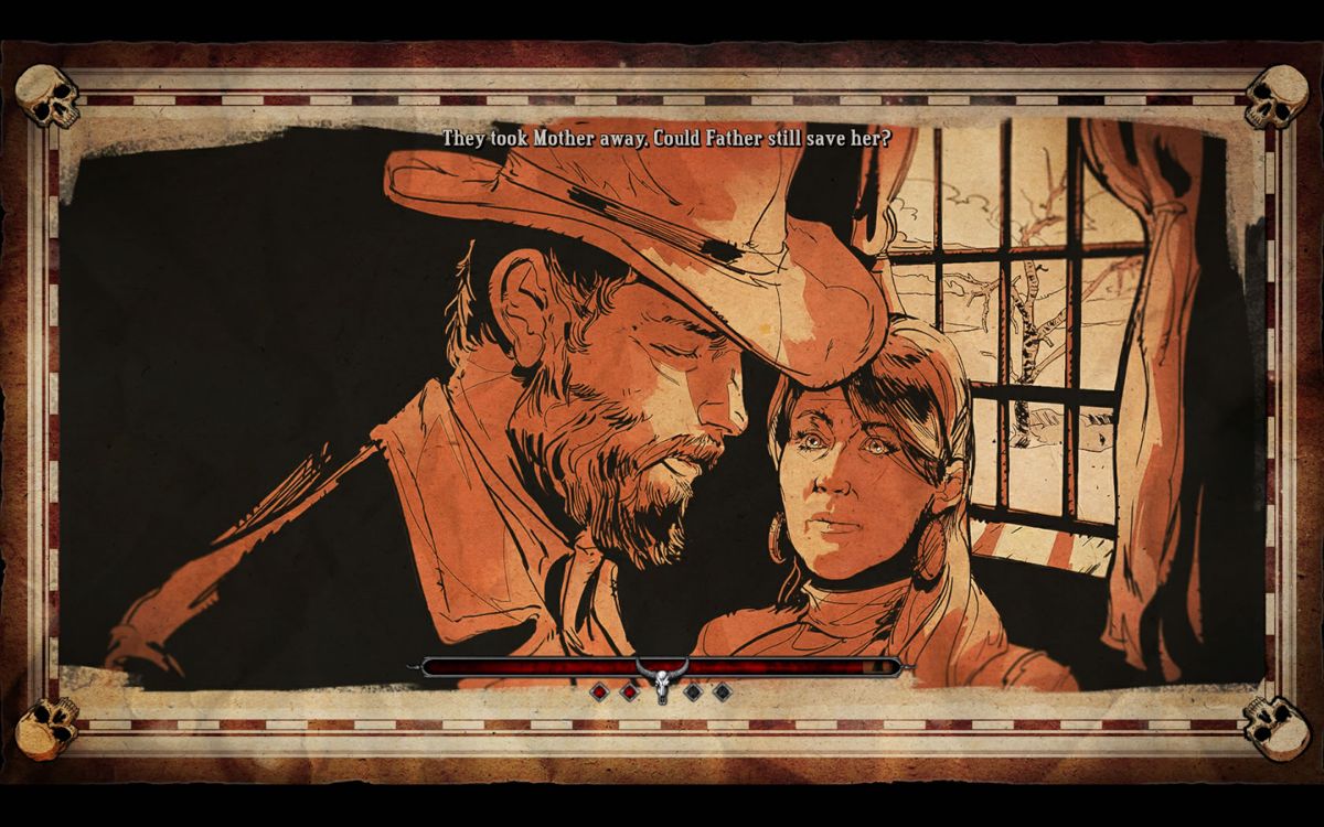 Hard West (Windows) screenshot: Cut-scene introduction sequence