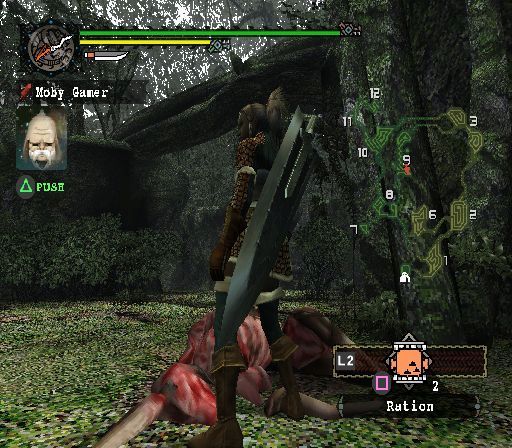 Monster Hunter (PlayStation 2) screenshot: I don't know what it was and I didn't kill it<br>Trial version