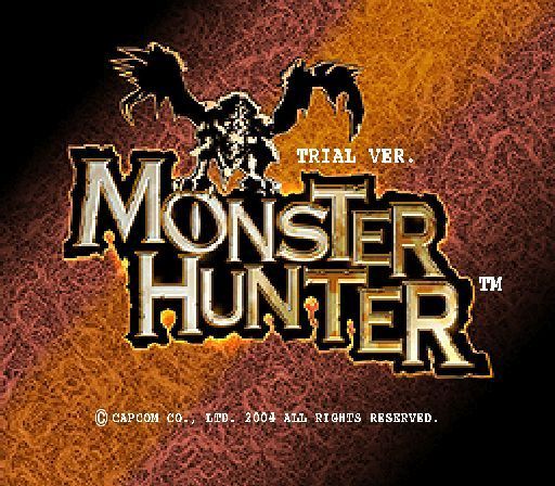 Monster Hunter (PlayStation 2) screenshot: Title screen <br>Trial version