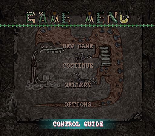 Monster Hunter (PlayStation 2) screenshot: The game menu<br>Trial version
