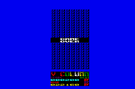 ViColumn (VIC-20) screenshot: Game over