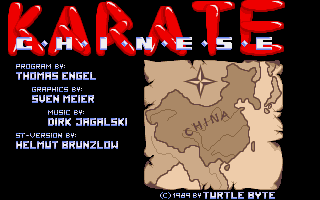 Chinese Karate (Atari ST) screenshot: Title screen
