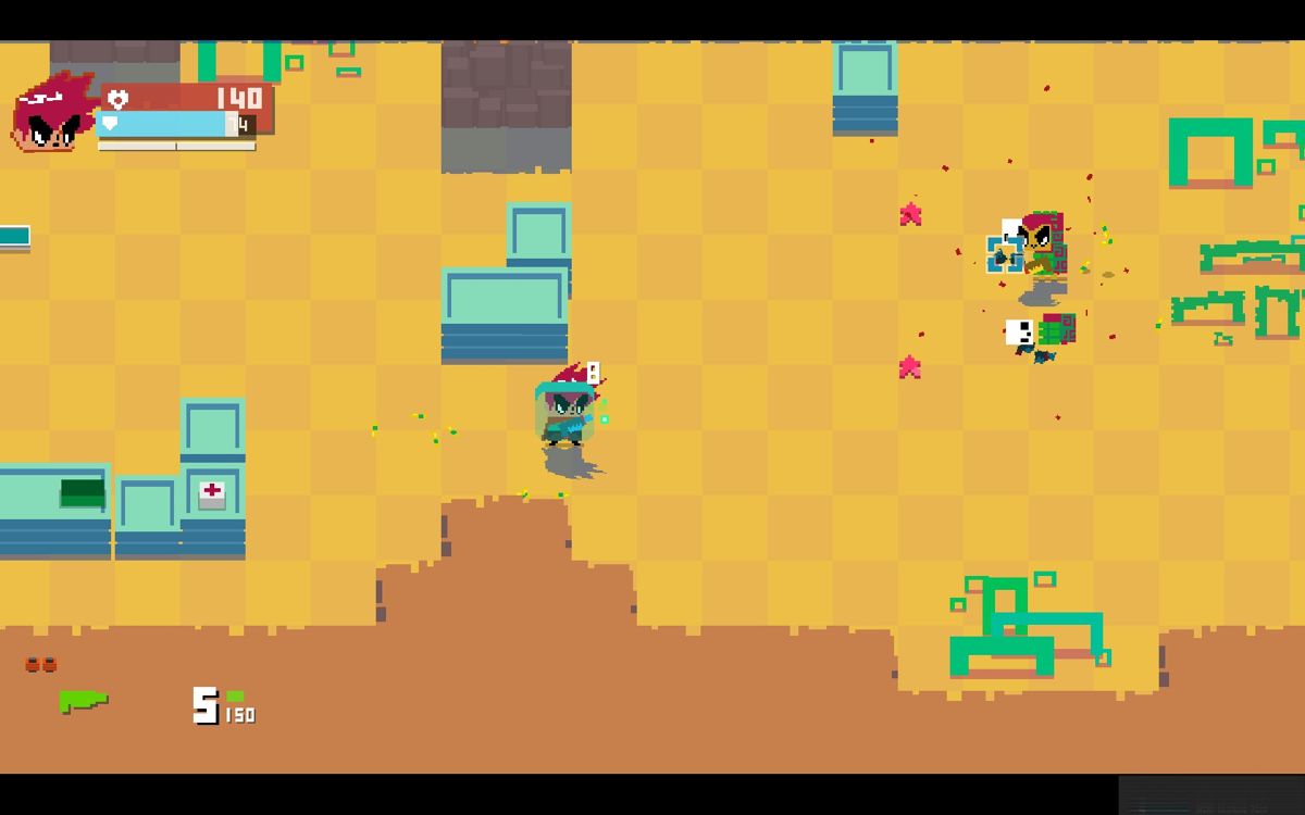 Relic Hunters Zero (Windows) screenshot: In the game, clearing the level. Black lines appear because the game is meant for 16:9 resolution and not 16:10
