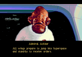 Star Wars Arcade (SEGA 32X) screenshot: Ackbar's Briefing