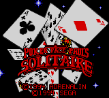 Poker Face Paul's Solitaire (Game Gear) screenshot: Title screen