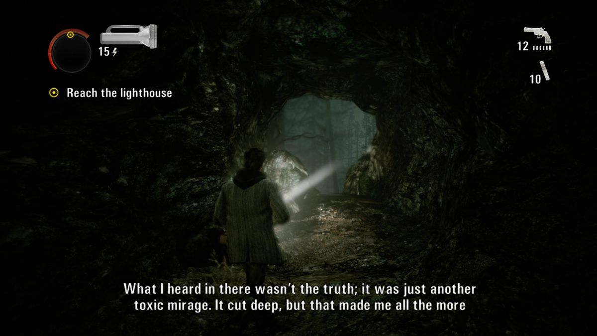 Alan Wake: The Writer (Xbox One) screenshot: Cavern exit