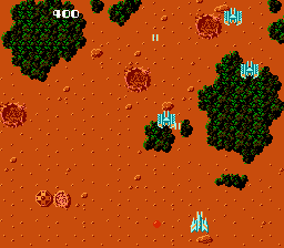 Terra Cresta (NES) screenshot: Here's your ship in stock mode.